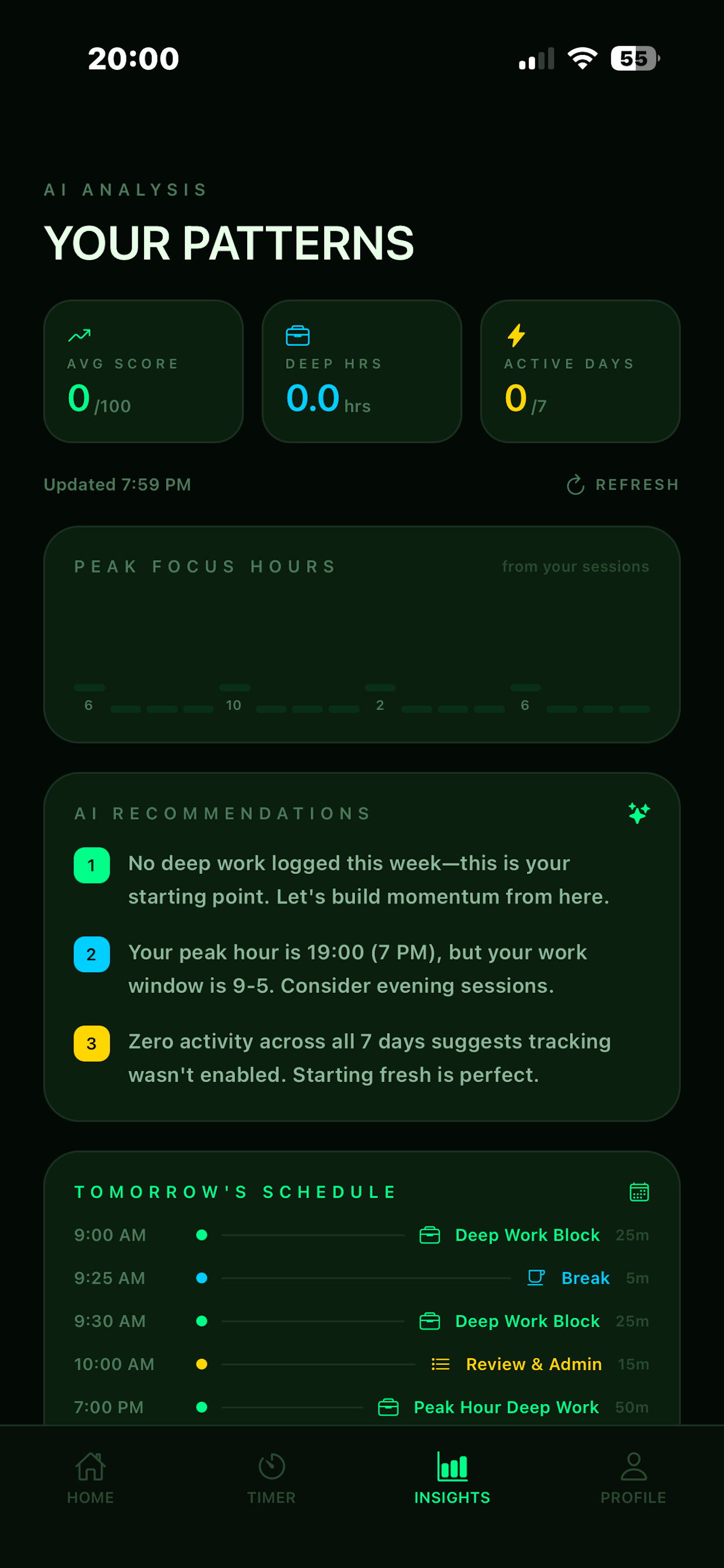 Focus OS ai screen